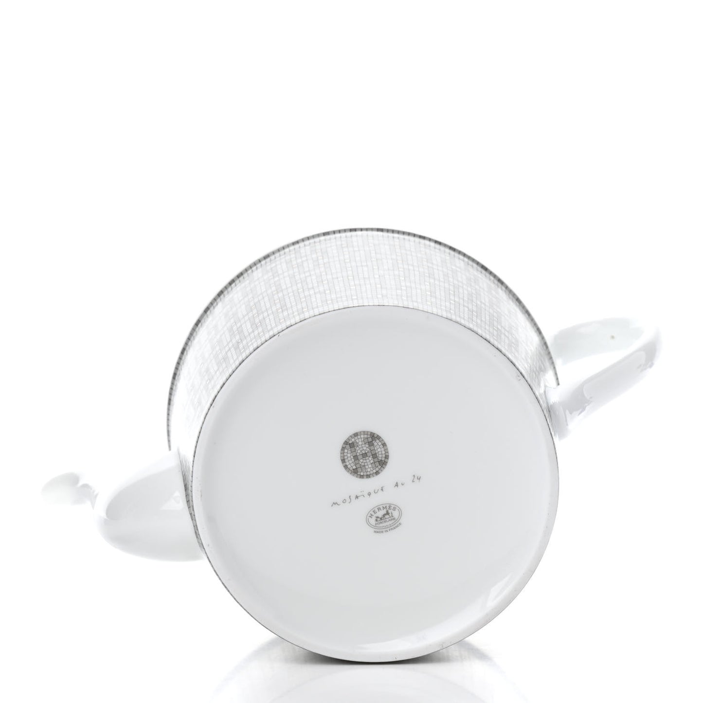 Porcelain 24 Mosaique Teapot Cup Set Platinum