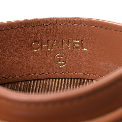 Chanel Lambskin Quilted Chanel 19 Card Holder Brown 6 of 10
