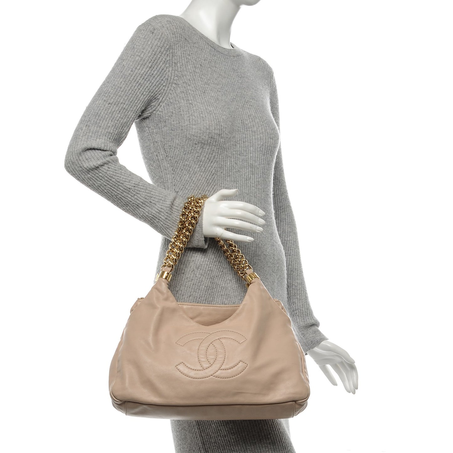 Calfskin Rodeo Drive Hobo Beige