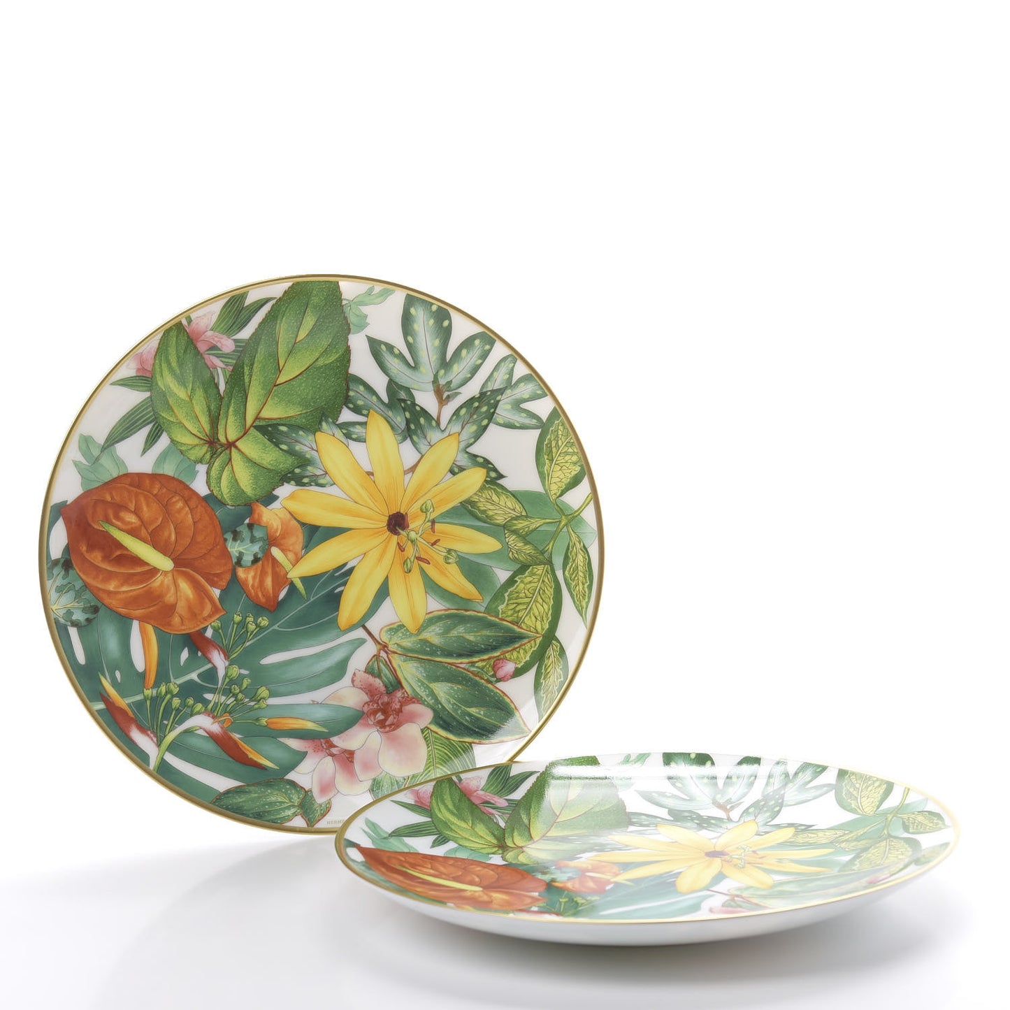 Porcelain Passifolia Dessert Plate N°2 Set of 2