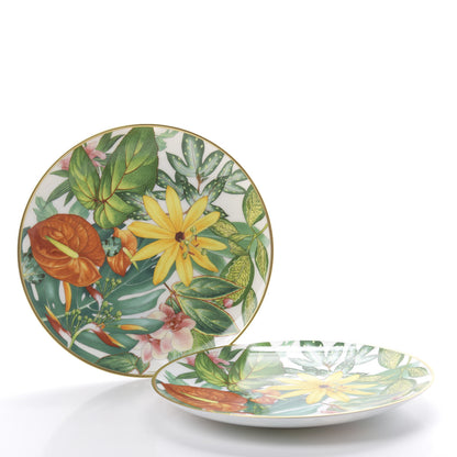Hermes Porcelain Passifolia Dessert Plate N°2 Set of 2 3 of 6