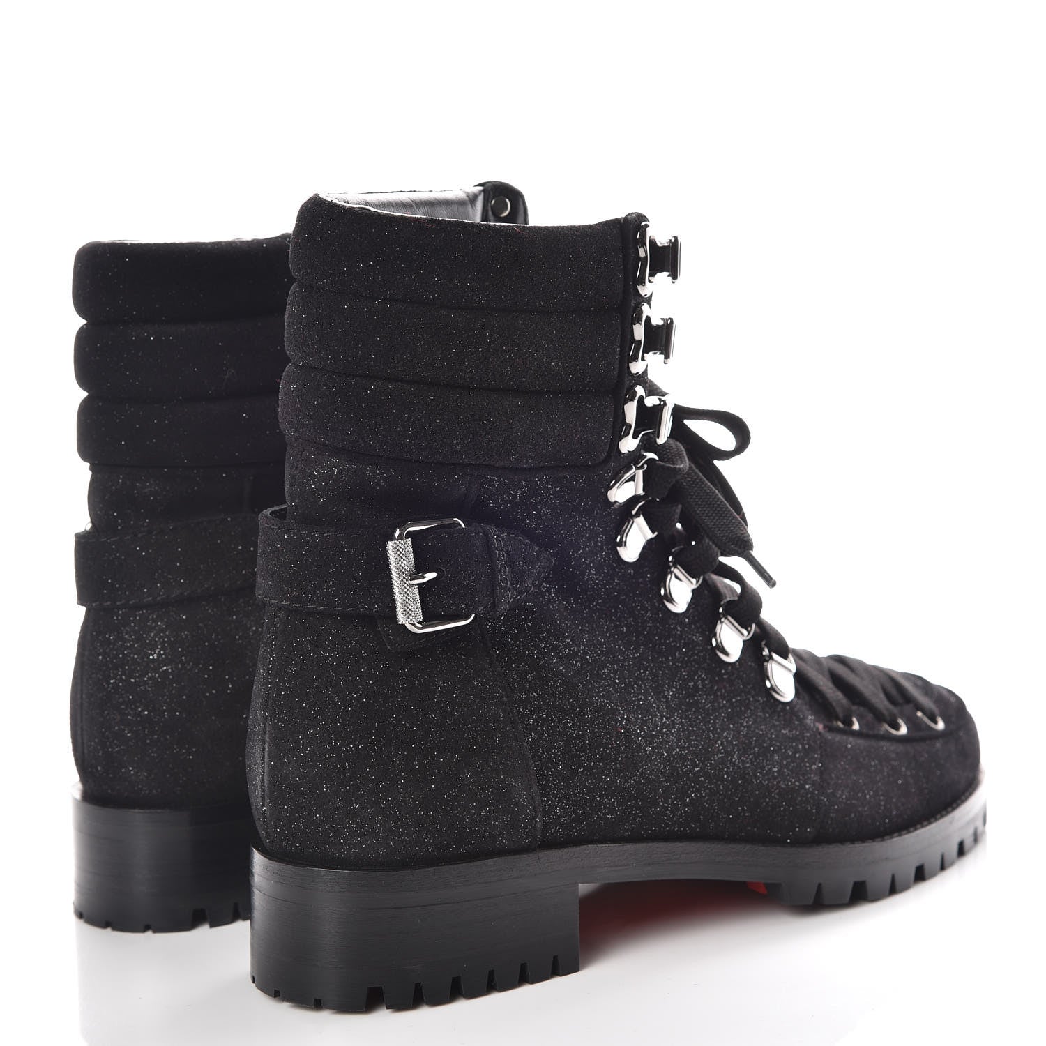 Christian Louboutin Crosta Star Who Runs Flat Boots 38 Black 4 of 7