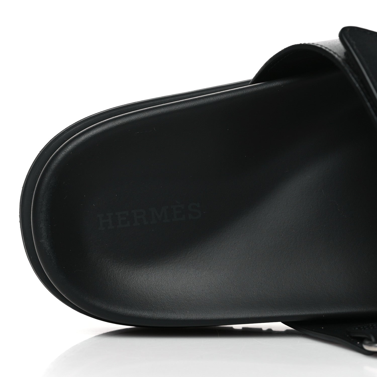 Hermes Calfskin Womens Chypre Sandals 39.5 Black 7 of 9