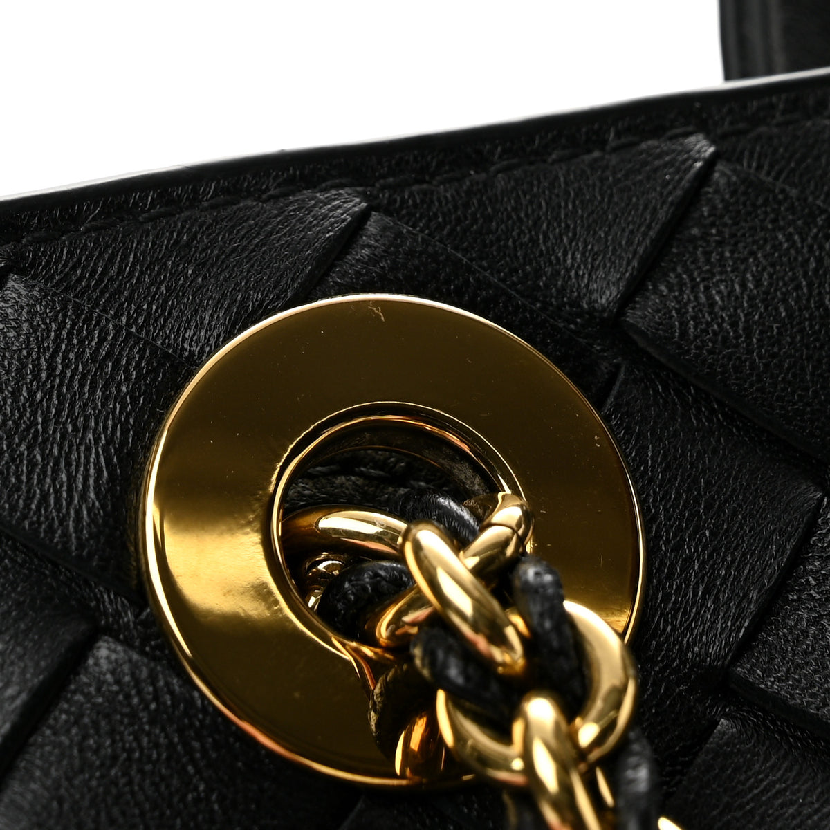 Bottega Veneta Nappa Intrecciato Small Andiamo With Chain Shoulder Bag Black 11 of 11
