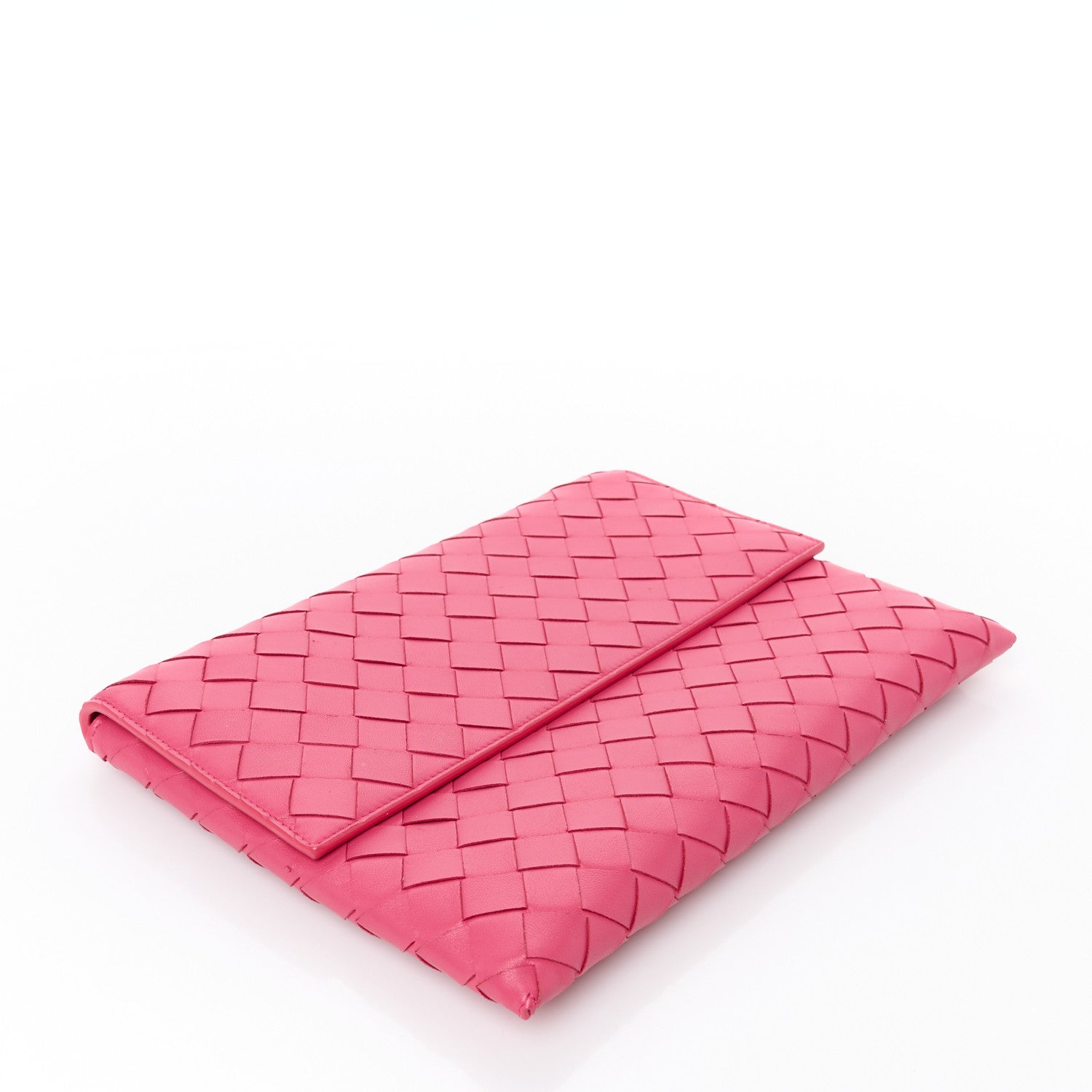 Bottega Veneta Nappa Intrecciato Flap Pouch Cranberry 4 of 8
