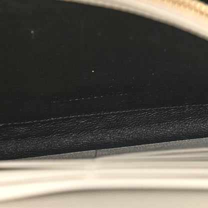 Saint Laurent Grain De Poudre Mixed Matelasse Triquilt Monogram Chain Wallet Crema Soft 8 of 9