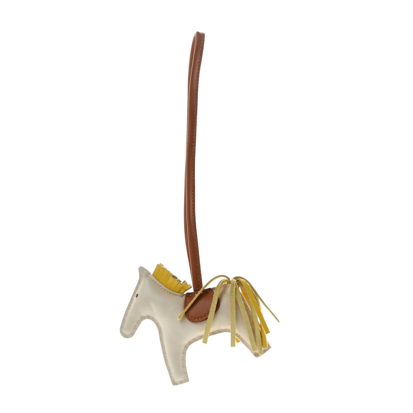Milo Lambskin Grigri Rodeo Horse Bag Charm PM Craie Chai Lime