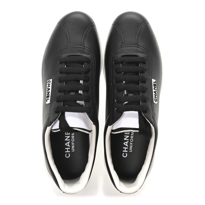 Chanel Calfskin CC Uniform Womens Sneakers 36.5 Black 5 of 9