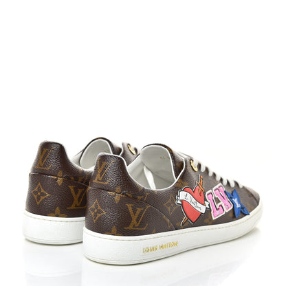 Louis Vuitton Calfskin Monogram LV Black Heart Sneakers 40 Cacao 4 of 10