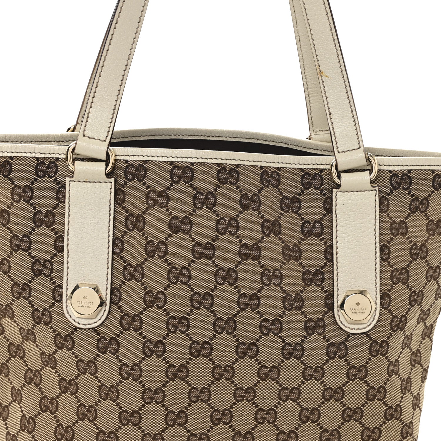 Gucci Monogram Charmy Tote Off White 8 of 10