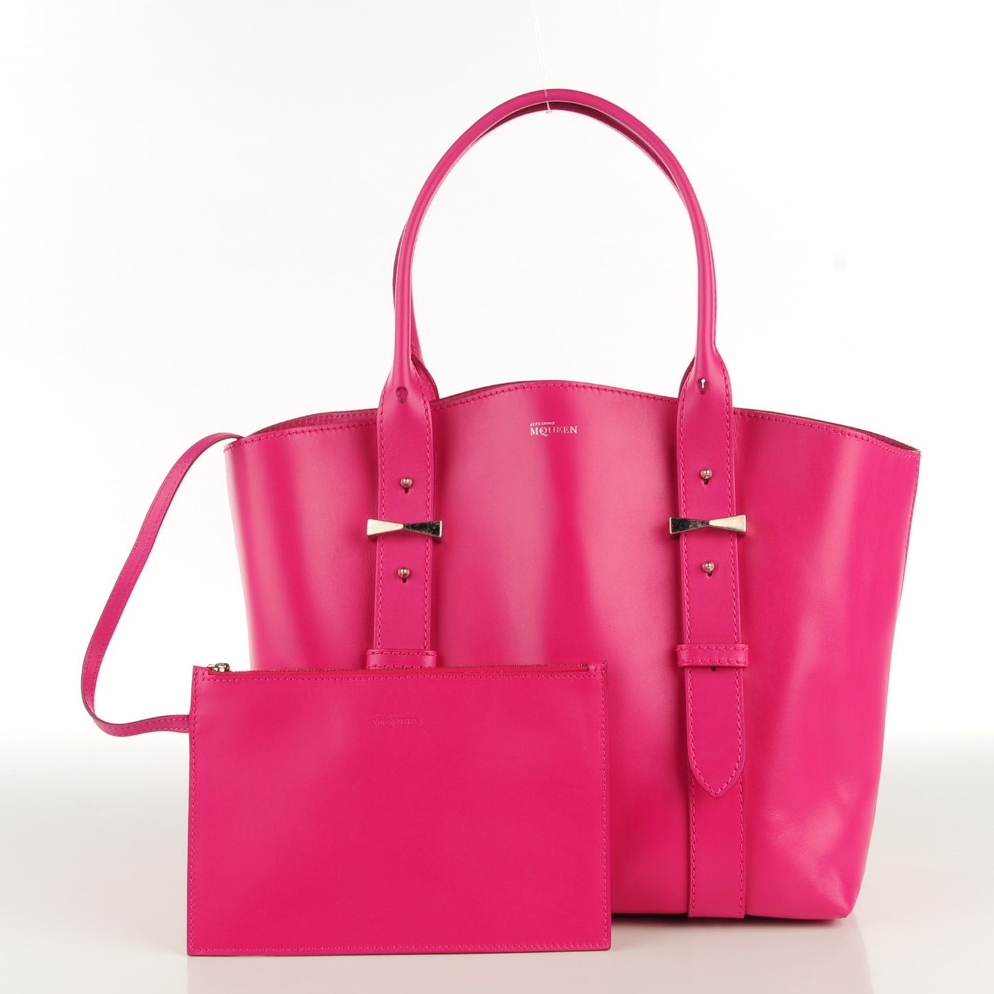 Calfskin Small Legend Shopper Tote Fuchsia