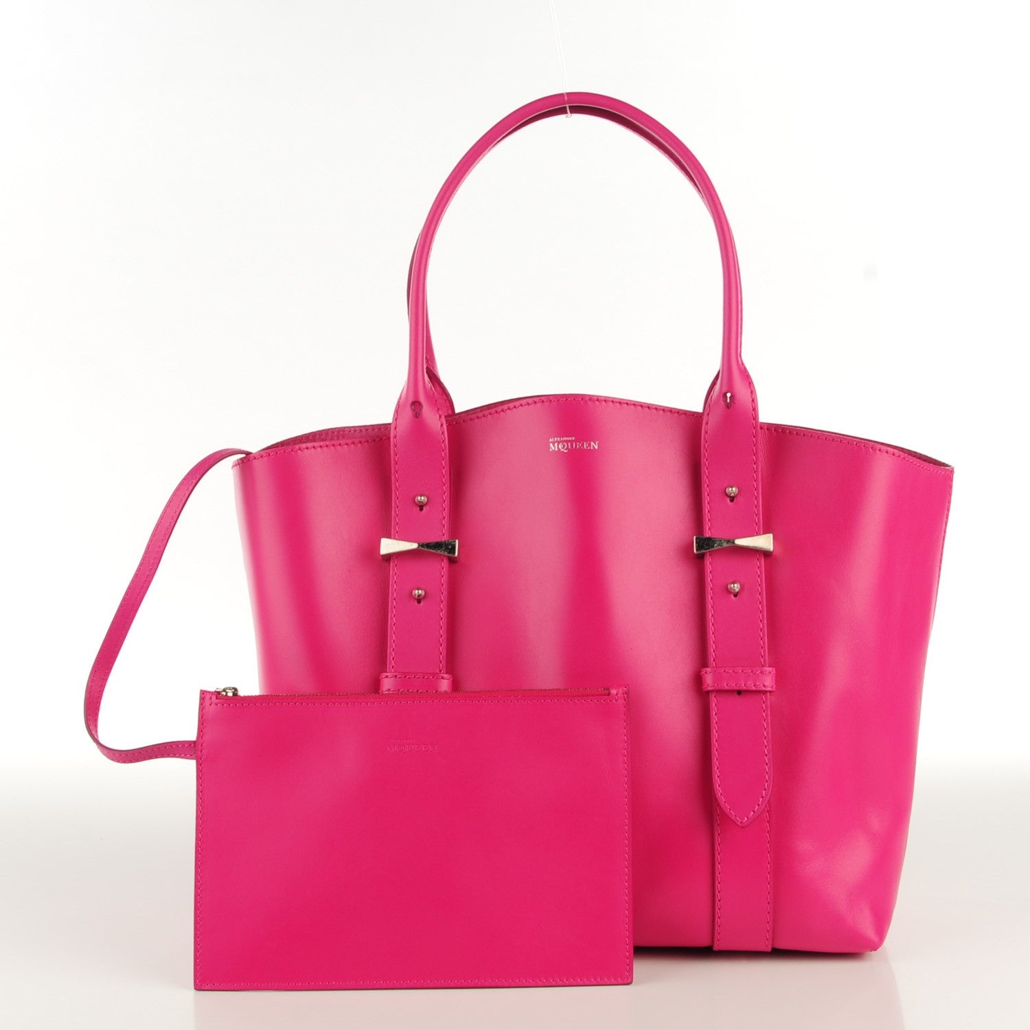 Alexander McQueen Calfskin Small Legend Shopper Tote Fuchsia 9 of 9