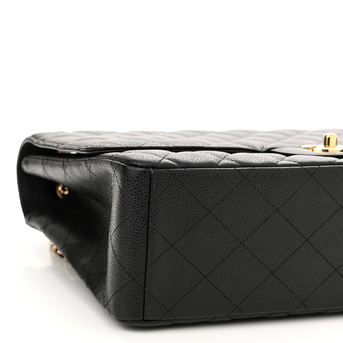 Caviar Quilted Maxi Single Flap Black