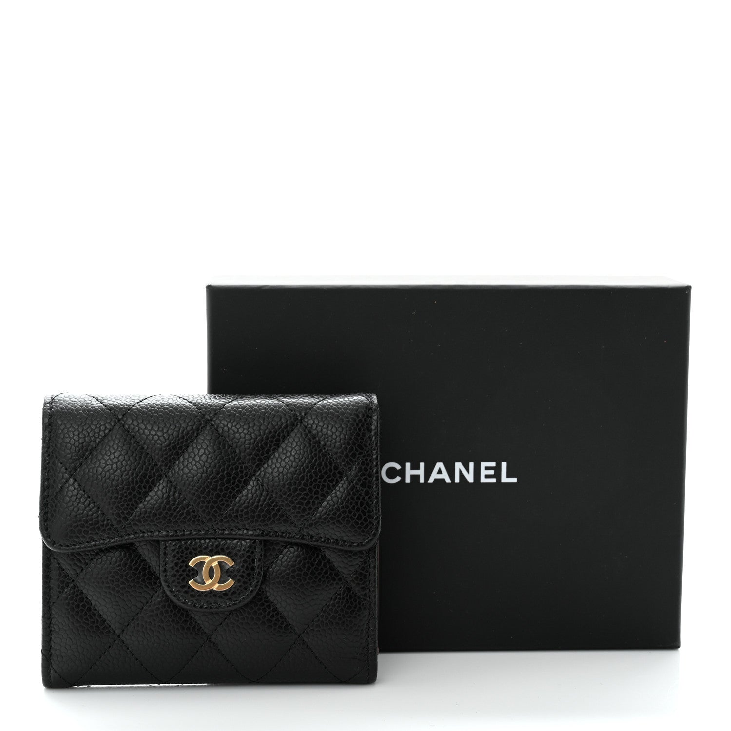 Chanel Caviar Quilted Compact Flap Wallet Black 9 of 9