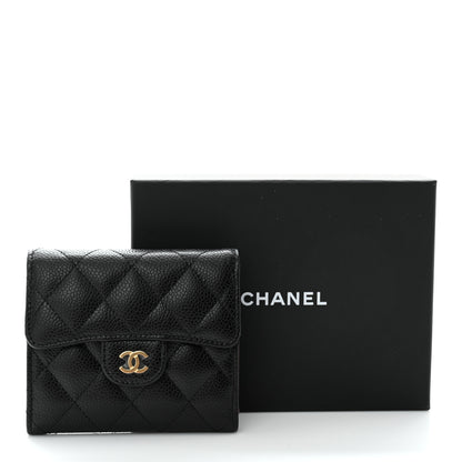 Chanel Caviar Quilted Compact Flap Wallet Black 9 of 9