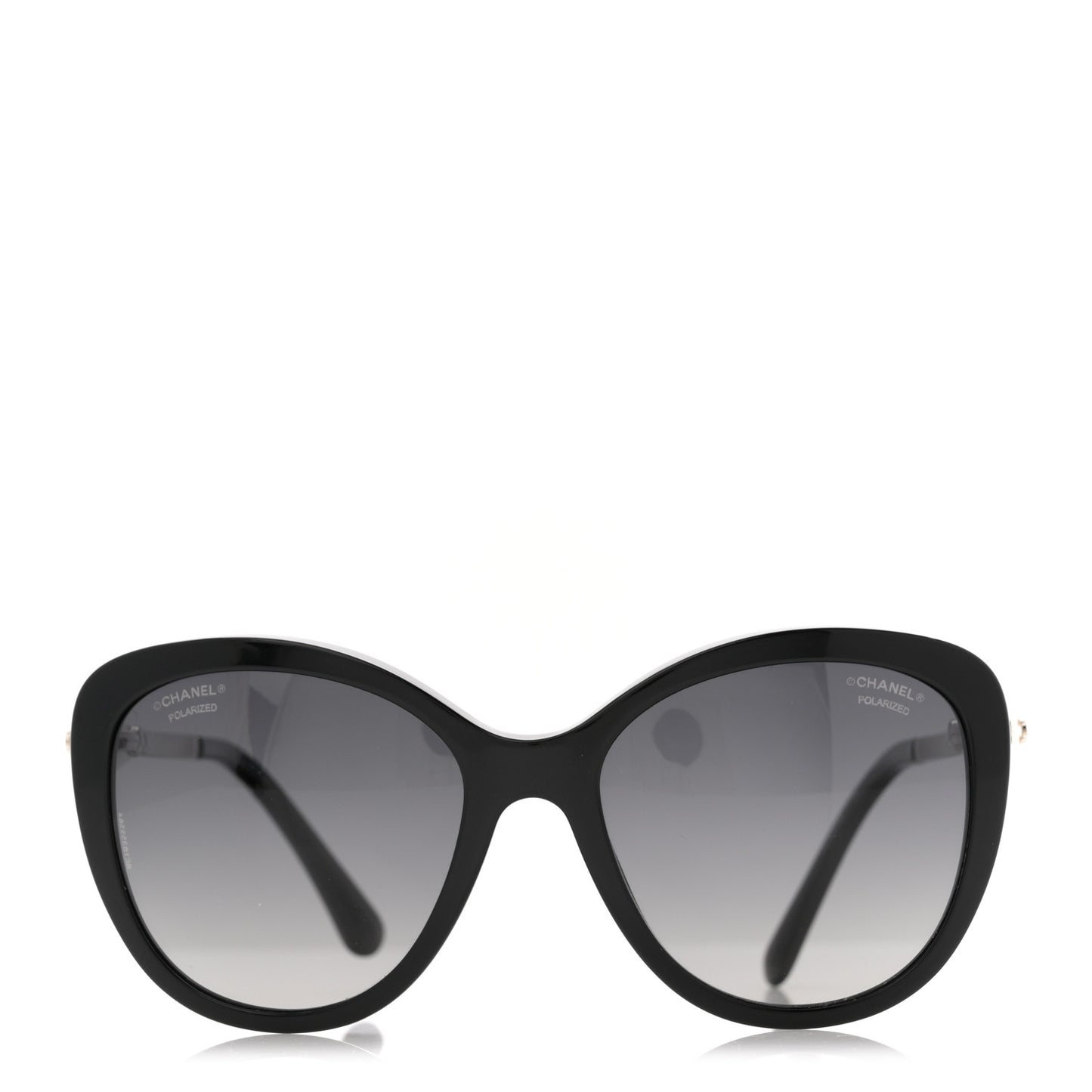 Acetate Pearl Polarized Winter Butterfly Sunglasses 5338-H Black