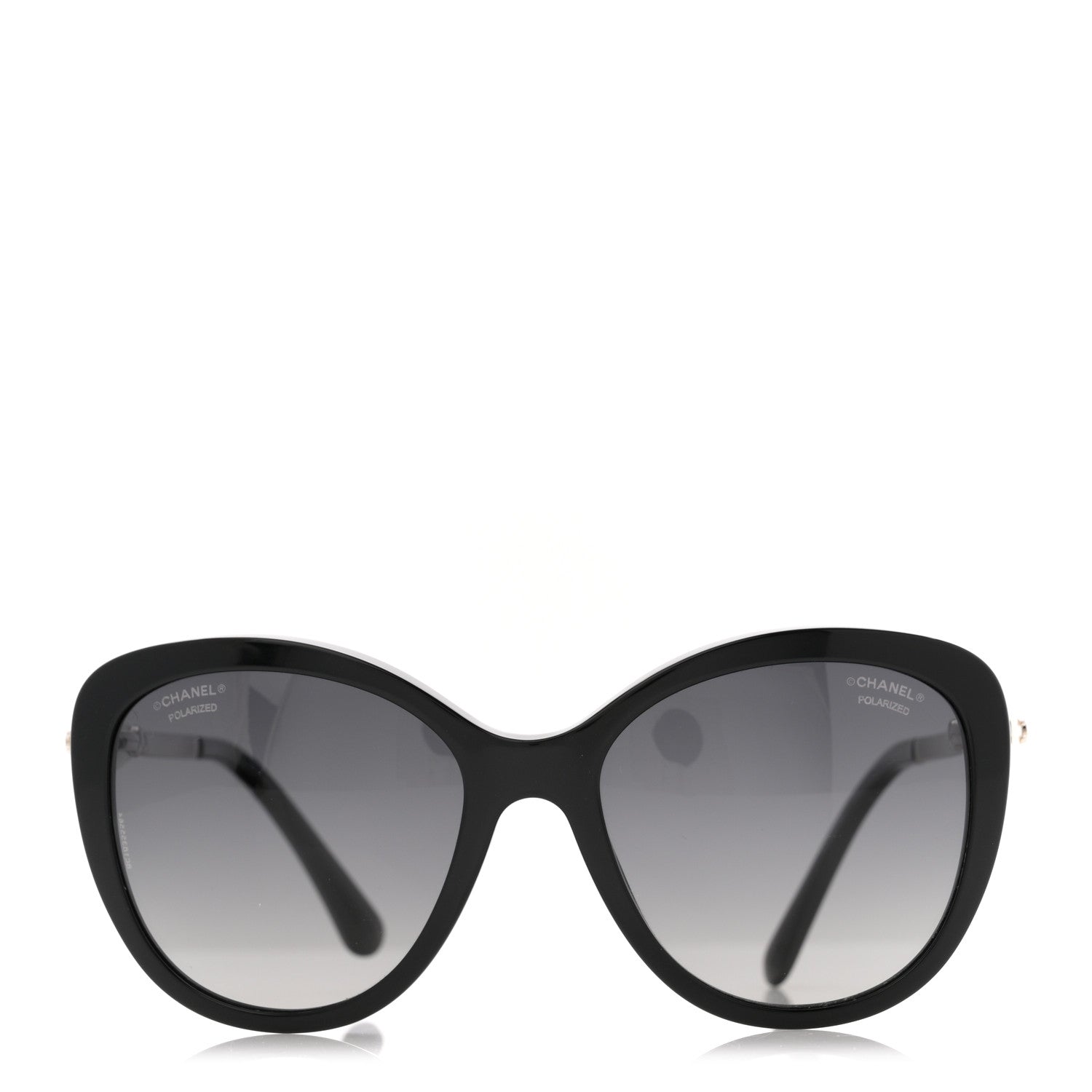 Chanel Acetate Pearl Polarized Winter Butterfly Sunglasses 5338-H Black 2 of 8