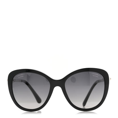 Chanel Acetate Pearl Polarized Winter Butterfly Sunglasses 5338-H Black 2 of 8