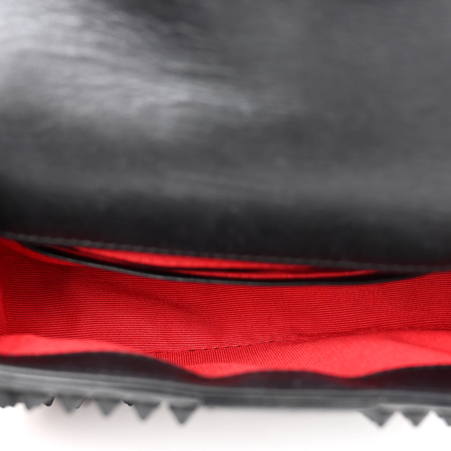 Christian Louboutin Calfskin Spikes Sweety Charity Crossbody Bag Black 5 of 9