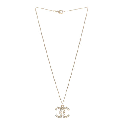 Chanel Baguette Crystal CC Necklace Light Gold 3 of 6