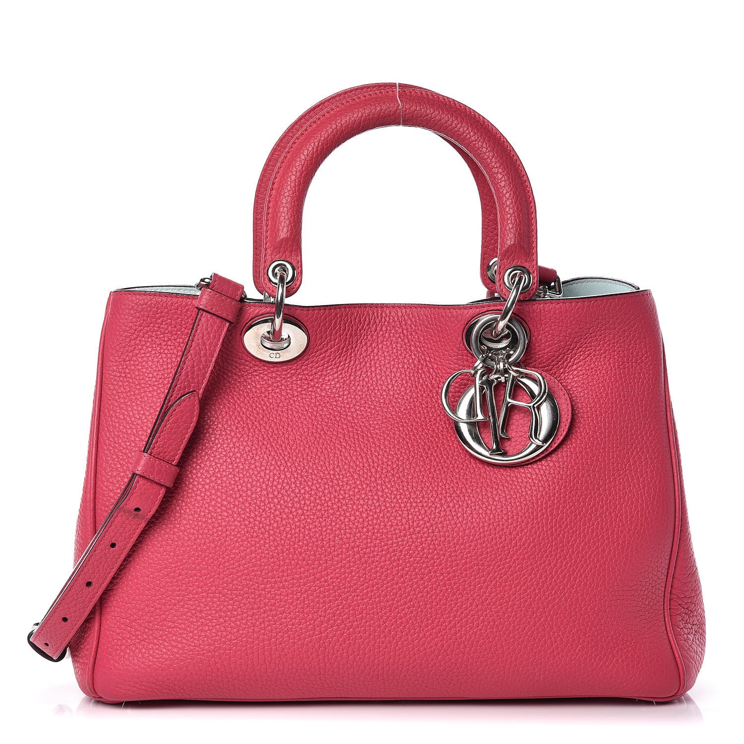 Christian Dior Calfskin Medium Diorissimo Bag Toxic Purple 3 of 10