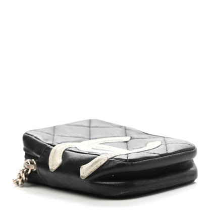 Chanel Calfskin Quilted Cambon Zip Around Cosmetic Pouch Black 4 of 14