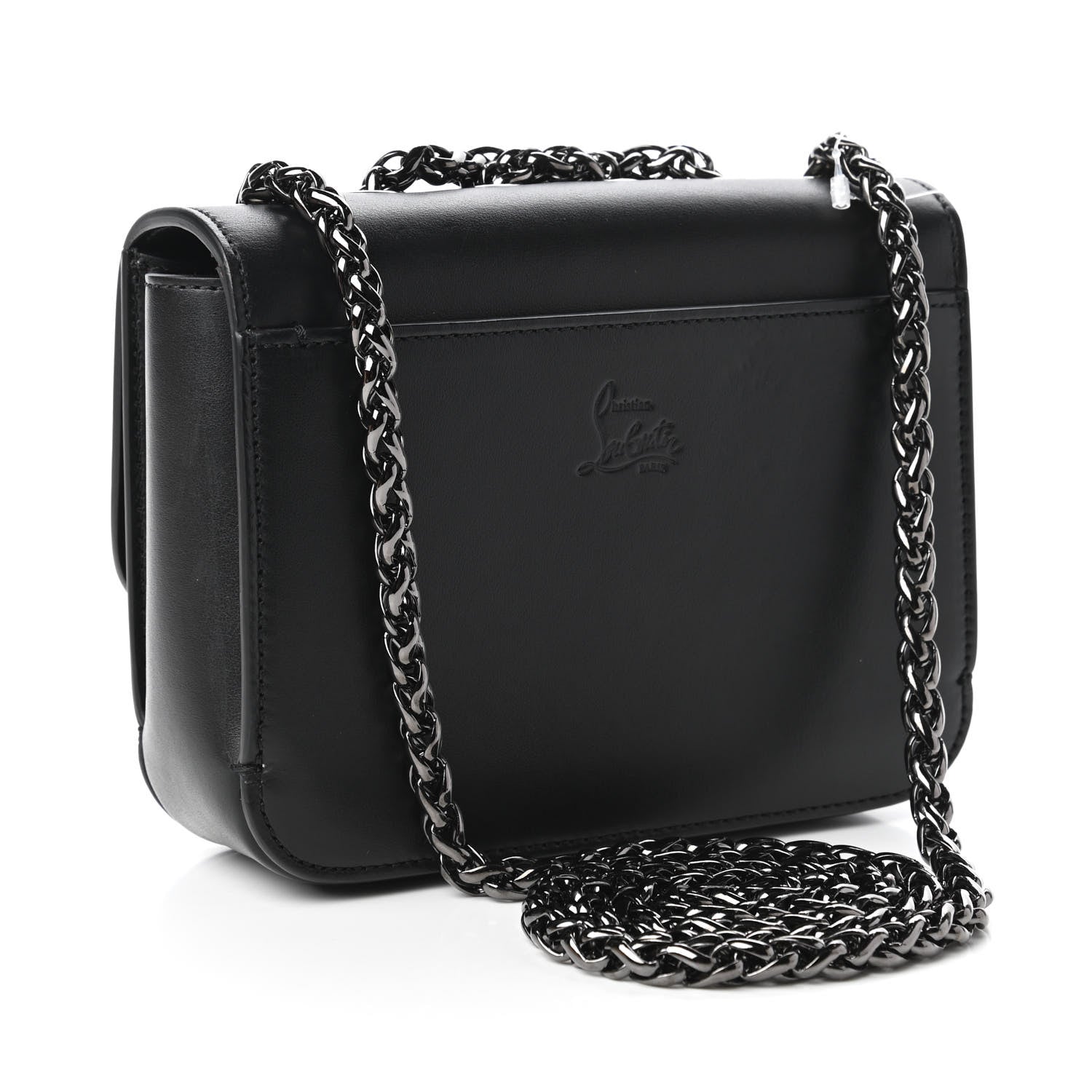 Christian Louboutin Calfskin Baby Sweety Charity NV Shoulder Bag Black 3 of 10
