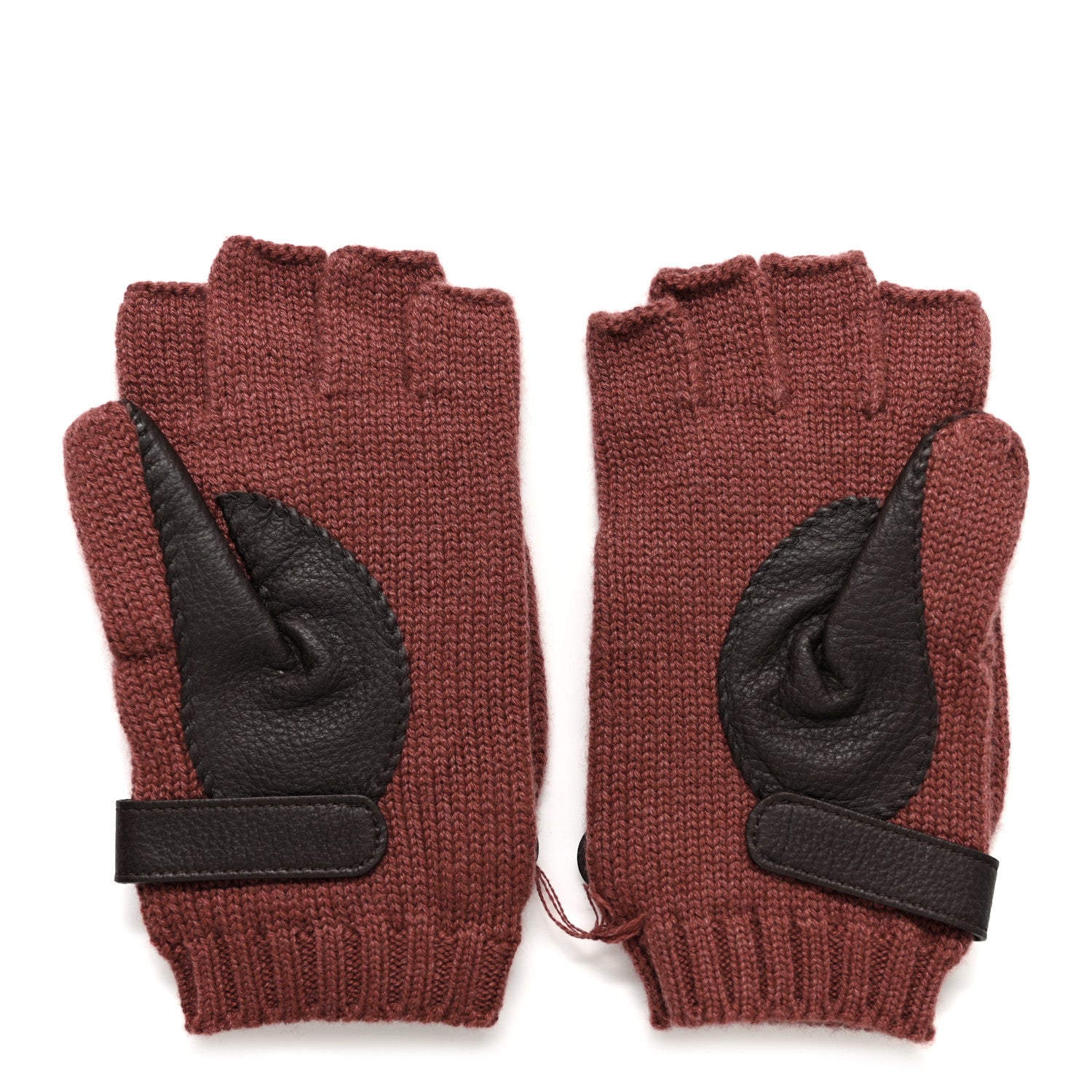 Hermes Cashmere Deerskin Baltimore Gloves M Rouge H Ebene 4 of 5