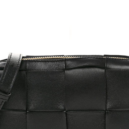 Bottega Veneta Lambskin Maxi Intreccio Cassette Phone Pouch Crossbody Bag Black 7 of 9