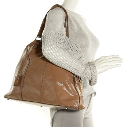 Saint Laurent Patent Oversized Muse Beige 2 of 9