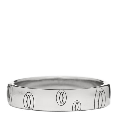 Cartier 18K White Gold 4mm Happy Birthday Band Ring 51 5.75 2 of 3