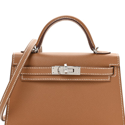 Hermes Epsom Mini Kelly Sellier 20 Gold 8 of 11