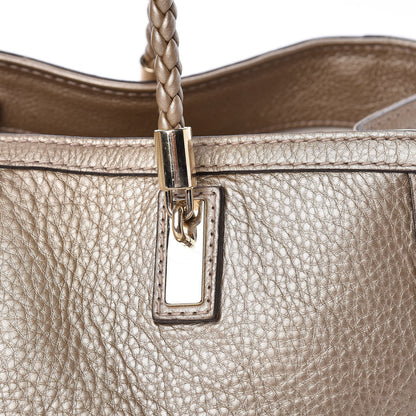 Gucci Metallic Pebbled Calfskin Medium Bella Tote Gold 18 of 22