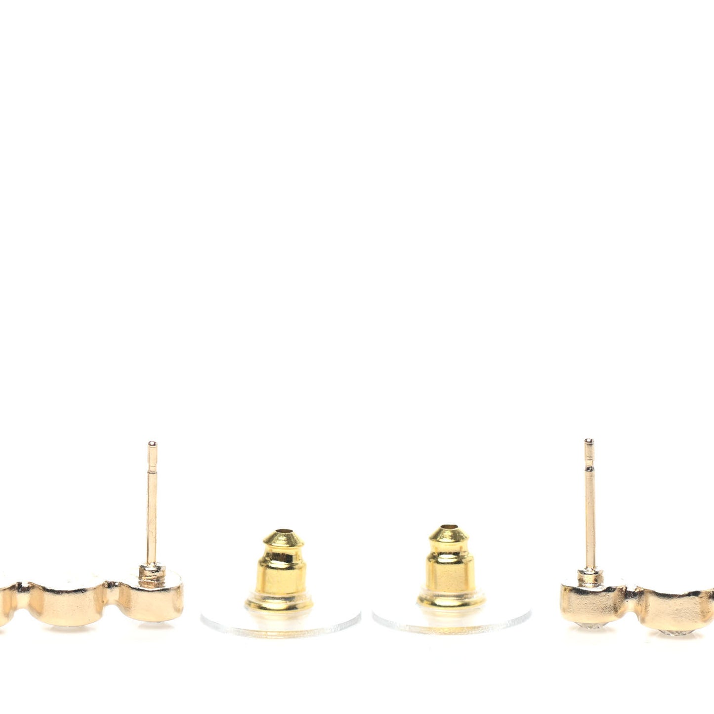 Crystal CC Drop Earrings Gold