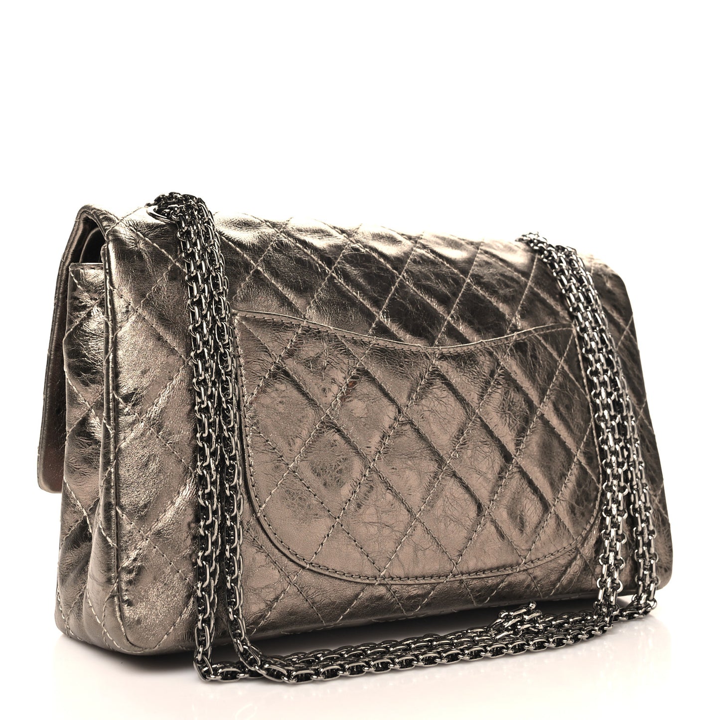 Metallic Aged Calfskin Quilted 2.55 Reissue 226 Flap Dark Gold