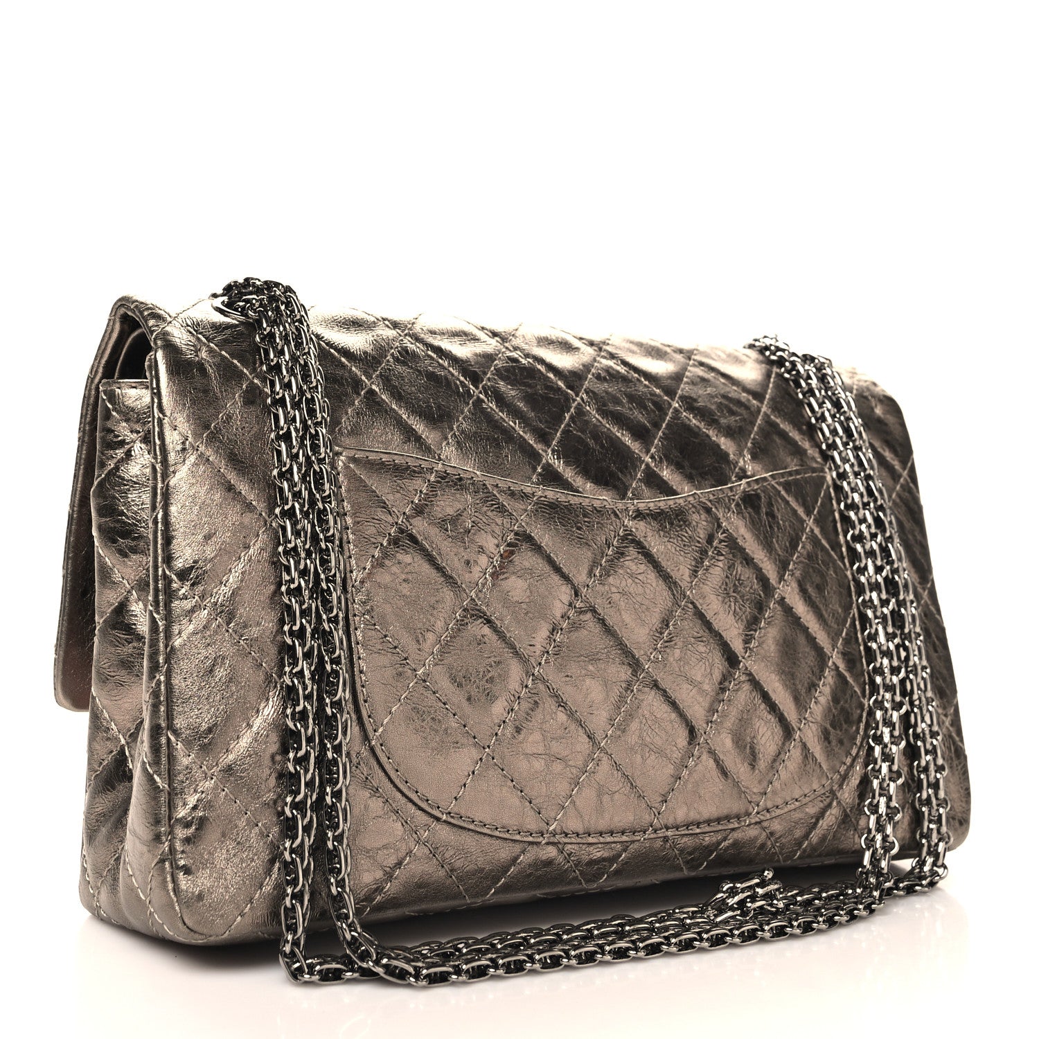 Chanel Metallic Aged Calfskin Quilted 2.55 Reissue 226 Flap Dark Gold 3 of 13