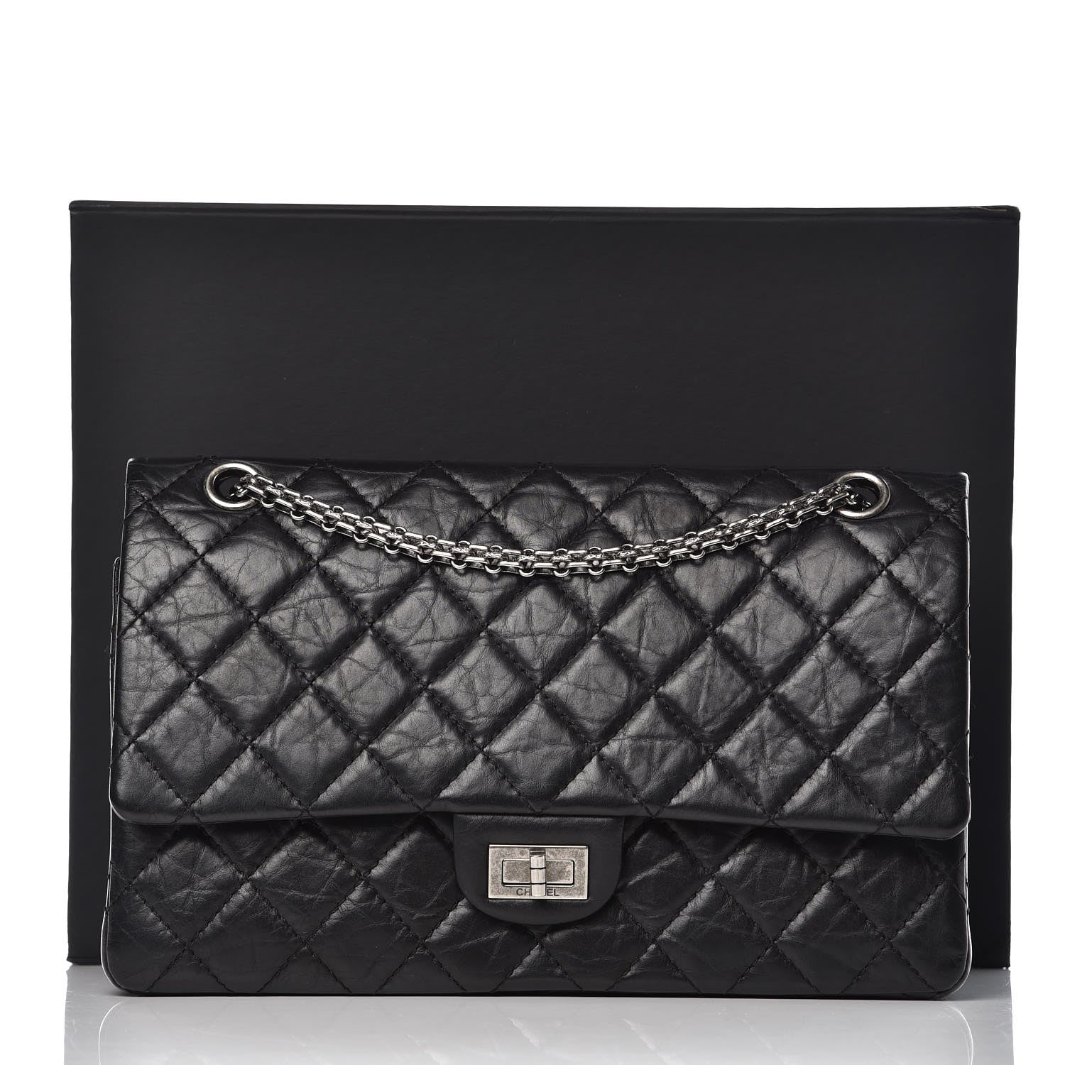 Chanel Aged Calfskin Quilted 2.55 Reissue 226 Flap Black 8 of 8