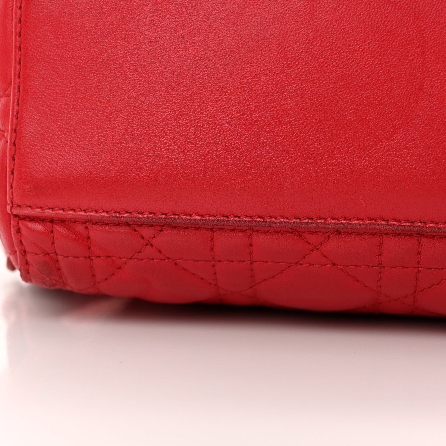 Christian Dior Lambskin Cannage Large Stardust Backpack Red 14 of 15
