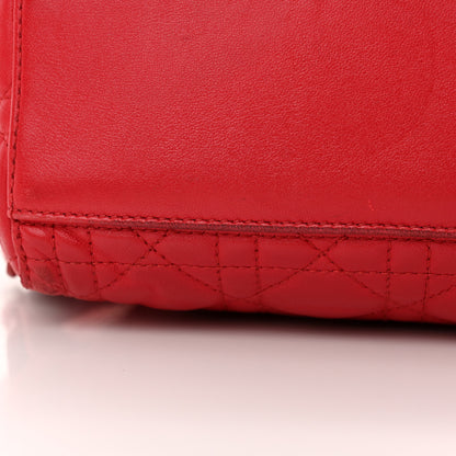 Christian Dior Lambskin Cannage Large Stardust Backpack Red 14 of 15