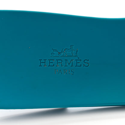 Hermes Rubber Aloha Sandals 39 Bleu Vif 7 of 10