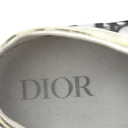 Christian Dior Technical Canvas Oblique B23 Low Top Sneaker 39 White Black 7 of 8