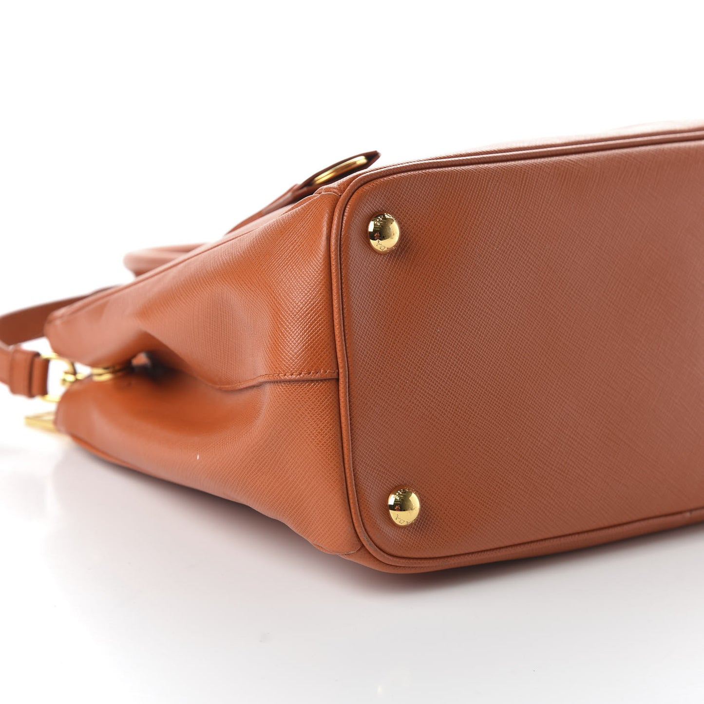 Saffiano Small Galleria Double Zip Tote Papaya