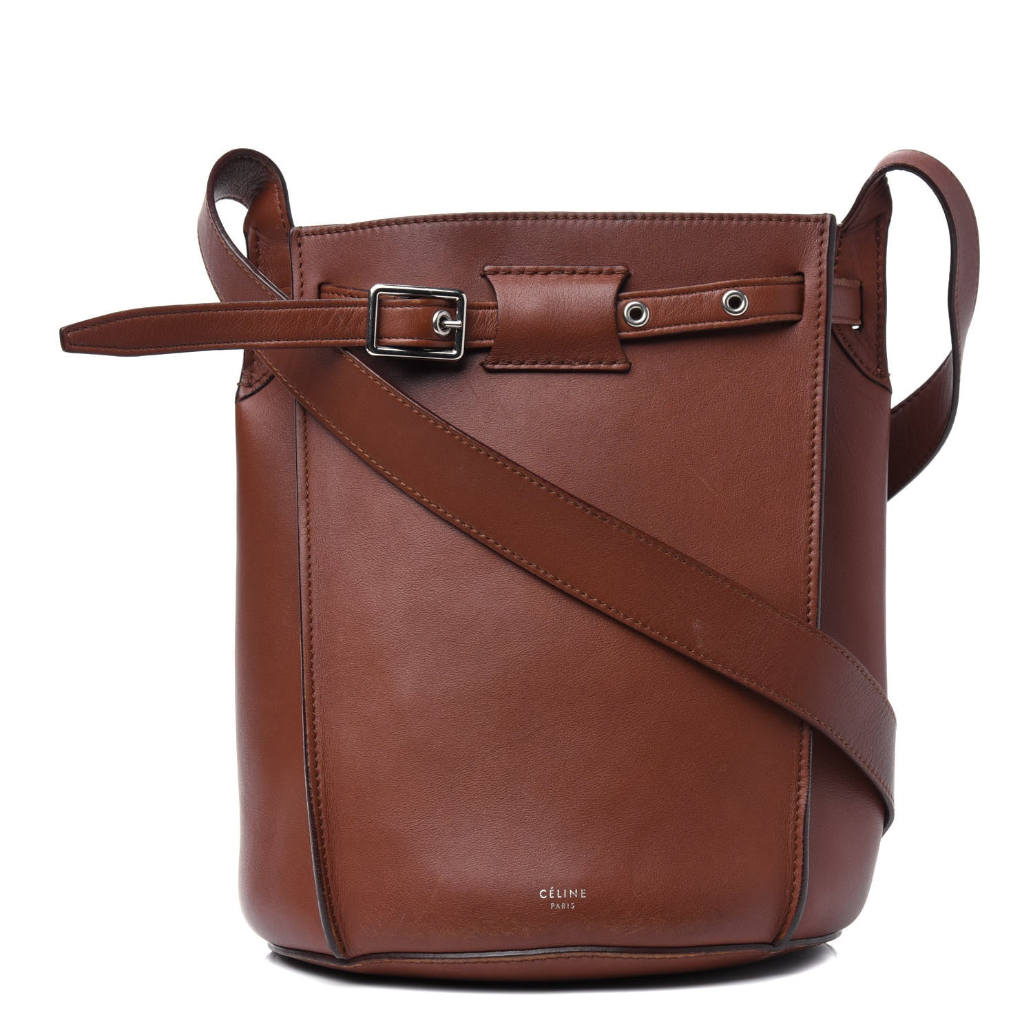 Celine Smooth Calfskin Long Strap Big Bucket Bag Tan 1 of 31