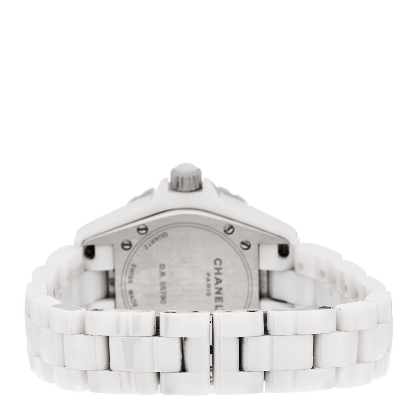 Stainless Steel Ceramic Diamond 33mm J12 Quartz Watch White