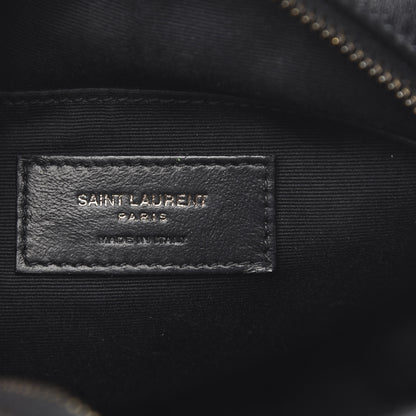 Saint Laurent Calfskin Matelasse Chevron Round Vinyle Camera Bag Black 6 of 10