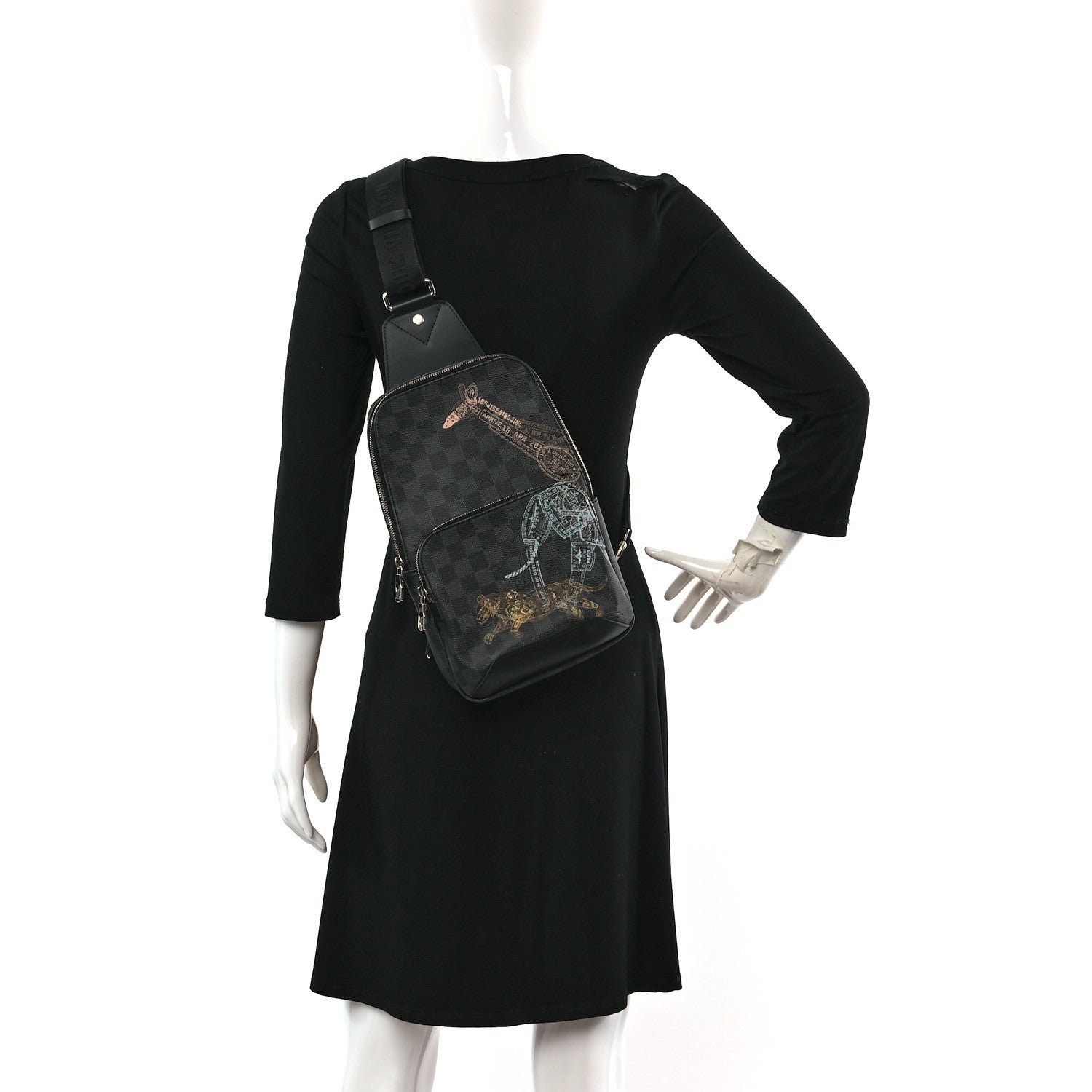 Louis Vuitton Damier Graphite Wild Animals Avenue Sling Backpack 2 of 8