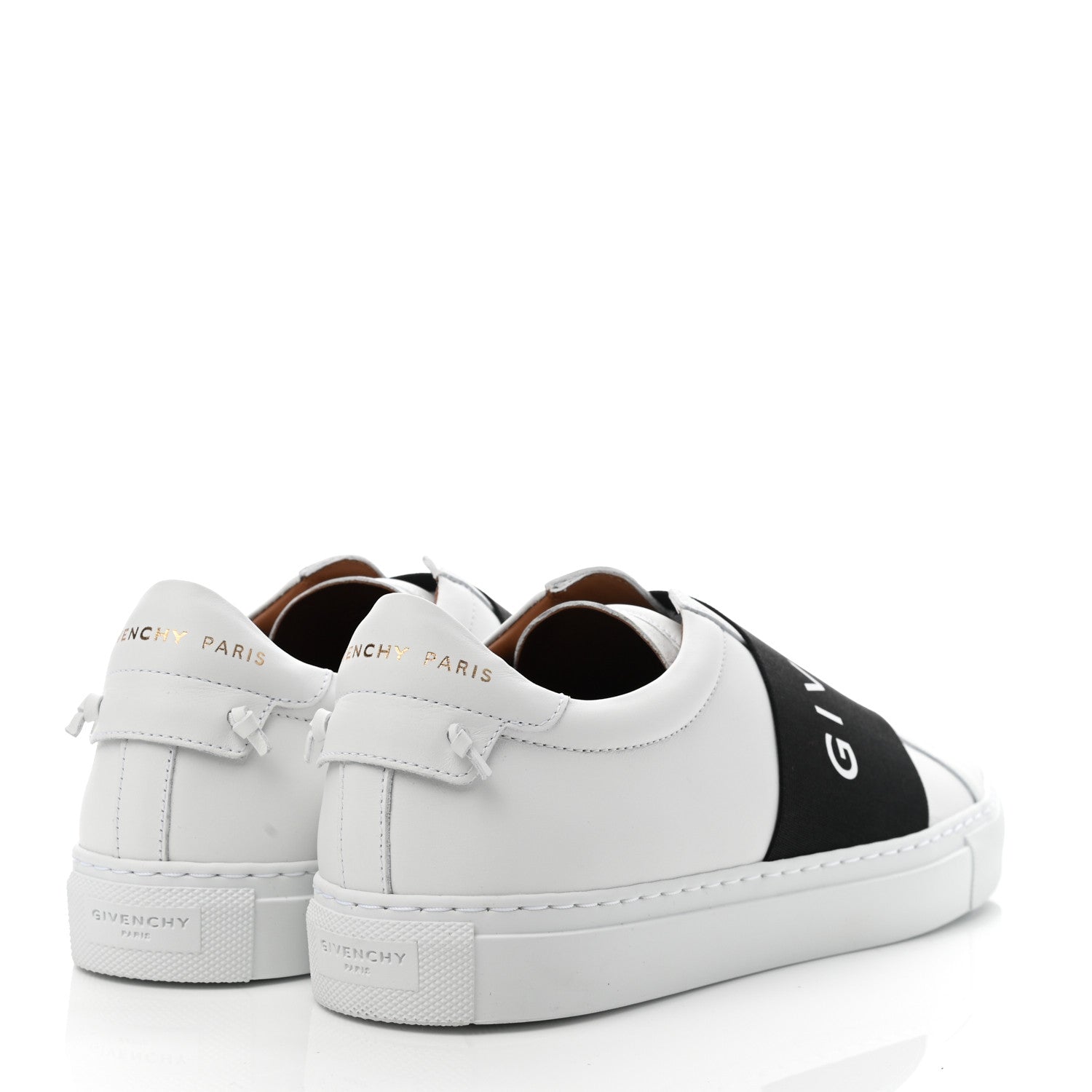 Givenchy Calfskin Band Logo Womens Urban Street Sneakers 40 White Black 4 of 9