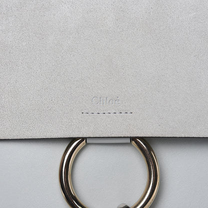Chloe Calfskin Suede Medium Faye Shoulder Bag Airy Grey 7 of 10