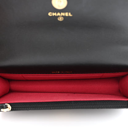 Chanel Lambskin Quilted Chanel 19 Flap Phone Holder With Chain Black 5 of 12