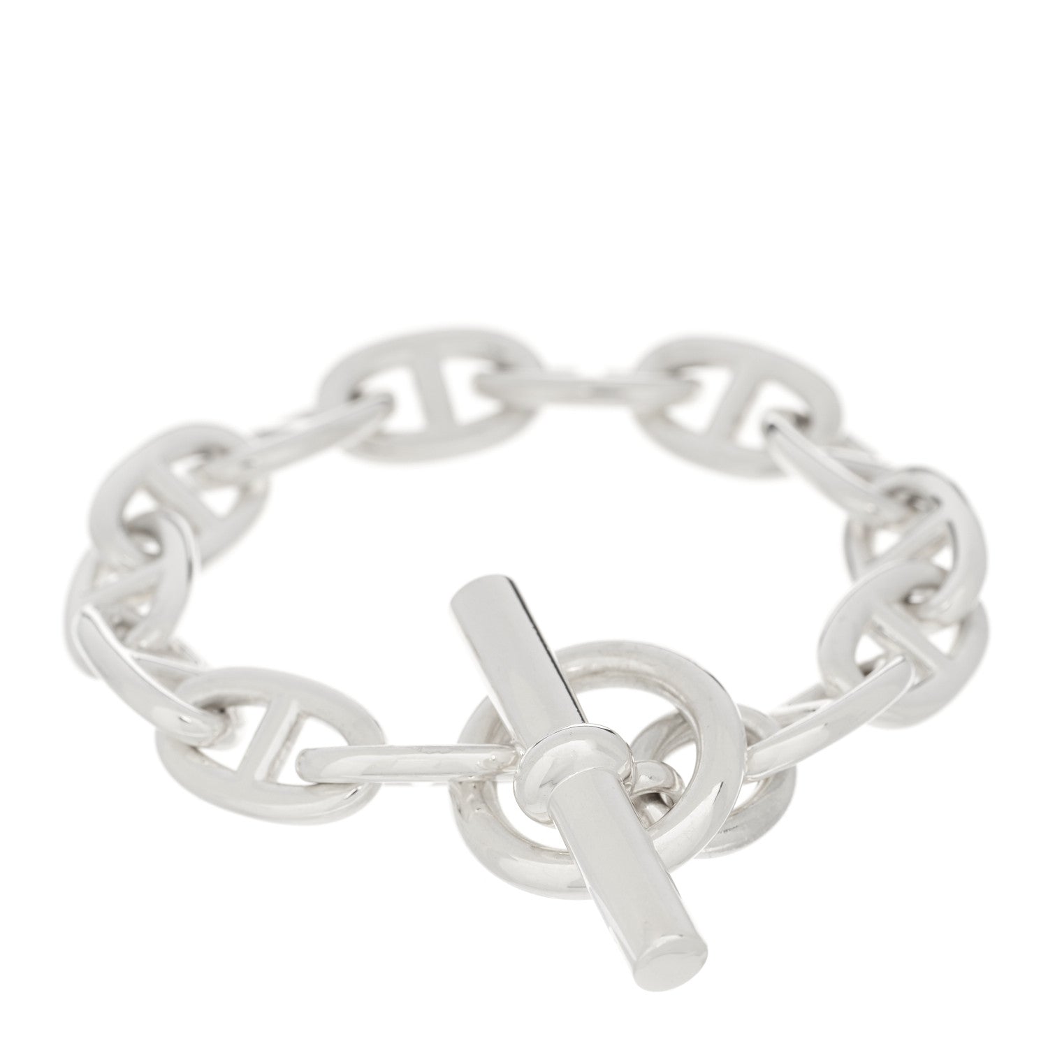 Hermes Sterling Silver TGM Chaine D'Ancre Bracelet 2 of 4